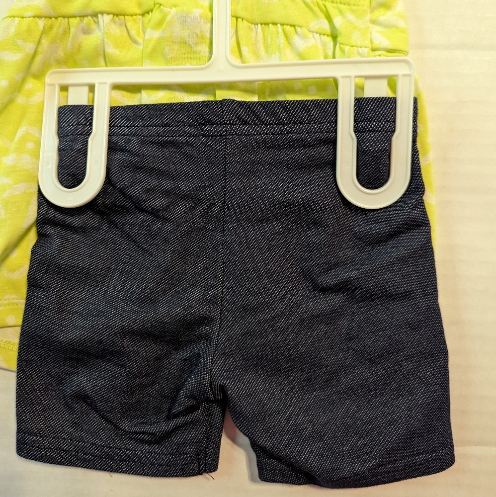 Little Girls Summer Short 2 Piece Set BNWT Size 12 Months - Picture 3 of 6